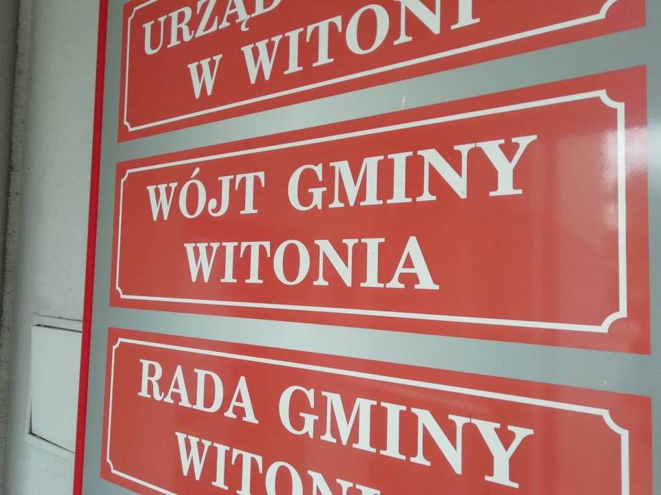 Informacja Wójta Gminy Witonia