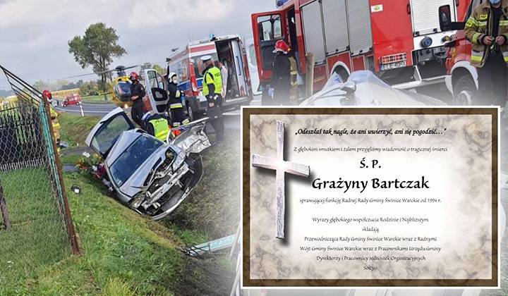 Wieloletnia Radna Rady Gminy Świnice Warckie zginęła w wypadku samochodowym