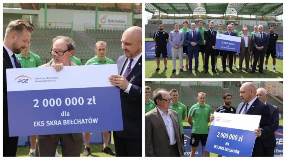 GKS Bełchatów ponownie ze wsparciem PGE. "Gieksa" przekazała czek na 2 miliony