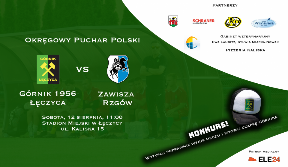 Czas na mecz o stawkę! Górnik 1956 Łęczyca podejmie Zawiszę Rzgów