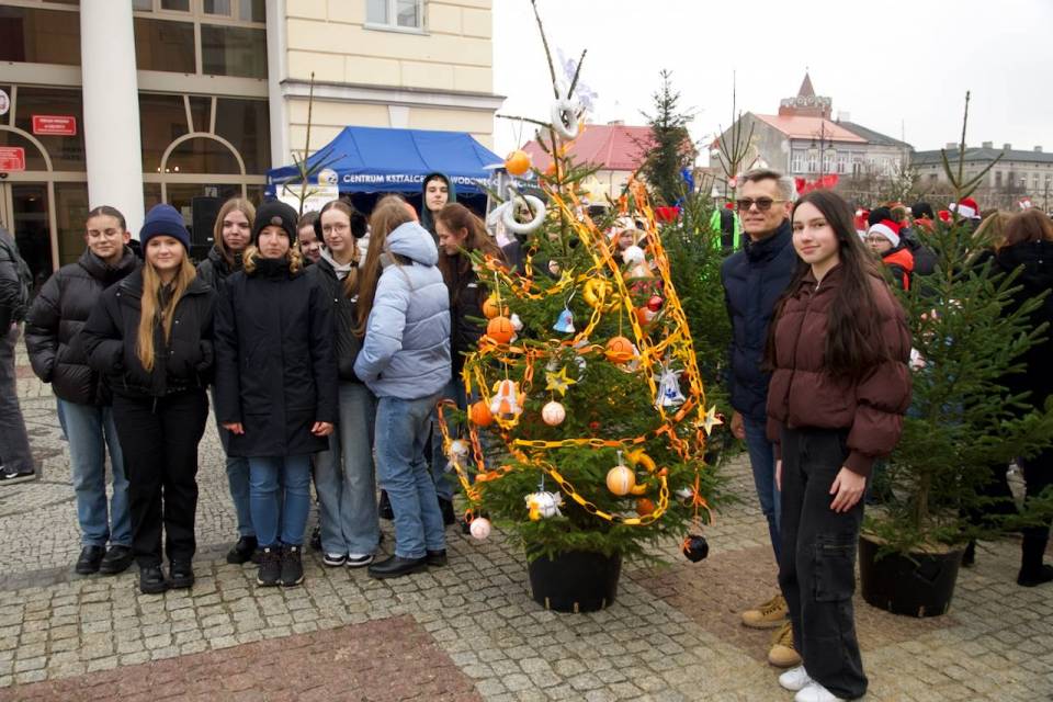 Wyjątkowa akcja na Placu Kościuszki. Kilkadziesiąt choinek zostało udekorowanych przez uczniów i wiele instytucji